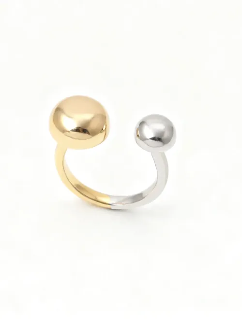 Gold and Silver Ring Open