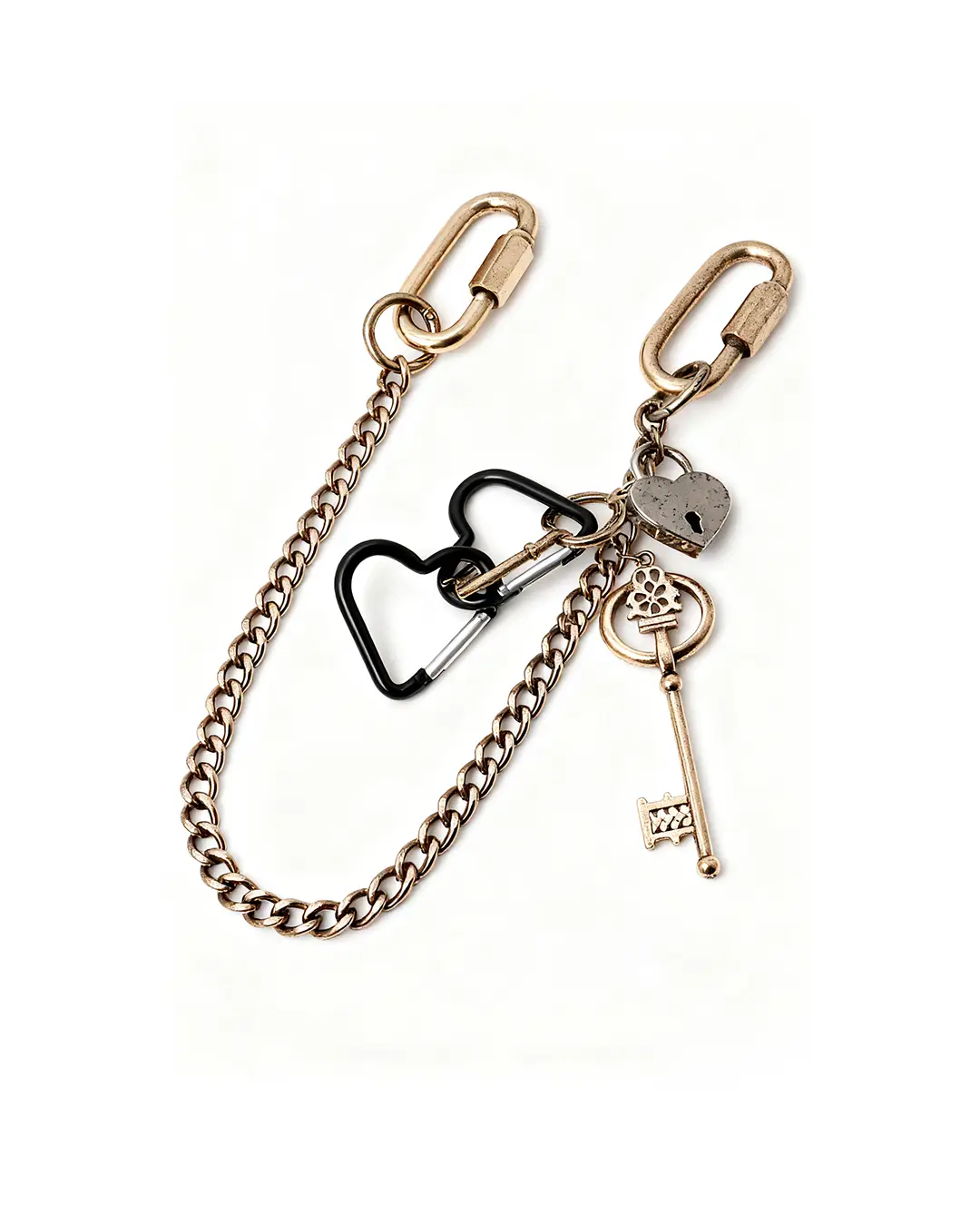 23-2 Heart Chain Bag Charm & 23 2