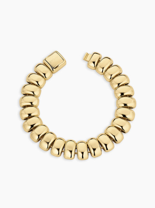 14K Gold Plated Mens Bracelet Rugged
