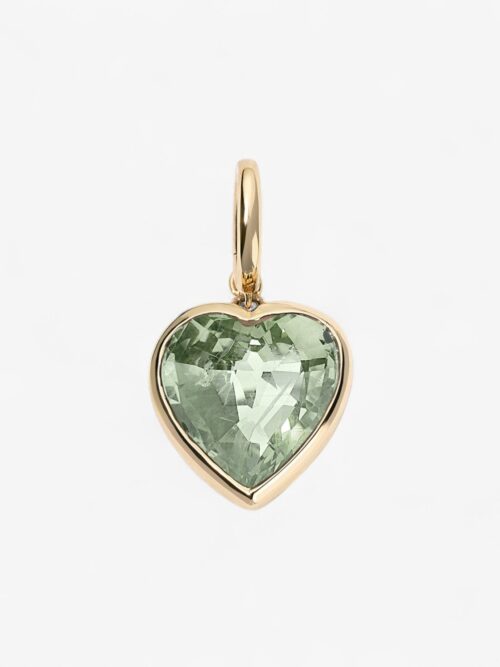 Green Diamond Heart Necklace